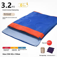 HKM-875475 Double Sleeping Bag for Adults | Thick, Warm, Cold-Proof Quilt | Dual-Use Design - Various Colors Available