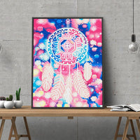 HKM-875475 Luminous Diamond Painting Kit - Rectangular Artwork 30x40cm with Tools and Canvas