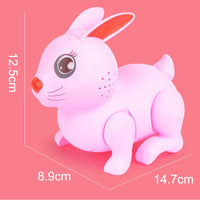 HKM-875731 Electric Jumping Rabbit Toy for Kids, Musical and Light-Up Interactive Simulation Animal, Ideal for Ages 2-4