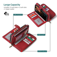 HKM-875731 Premium PU Leather Flip Phone Holster for iPhone - Multiple Sizes Available