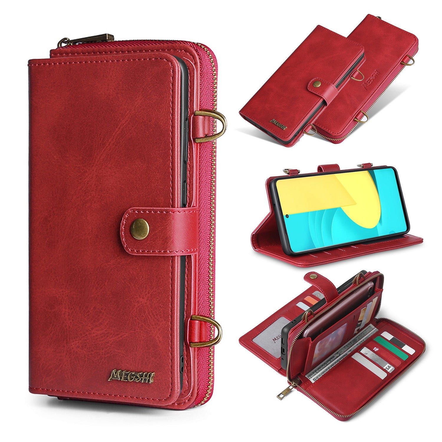 HKM-875731 Premium PU Leather Flip Phone Holster for iPhone - Multiple Sizes Available