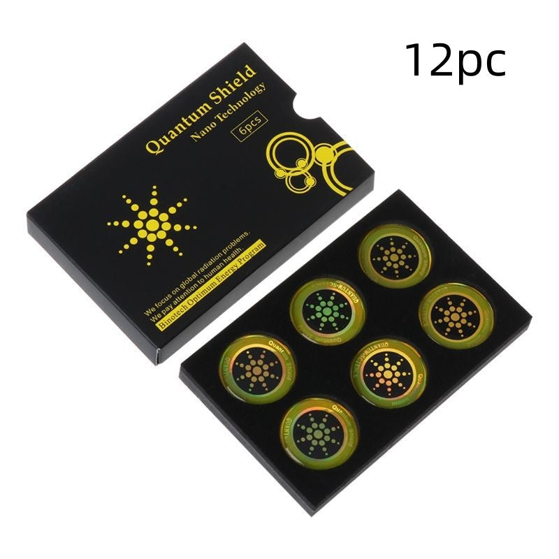 HKM-875859 Cell Phone Radiation Protection Stickers - Nano-Anion Silicone for Battery Life and EMF Shielding - 6 Pack