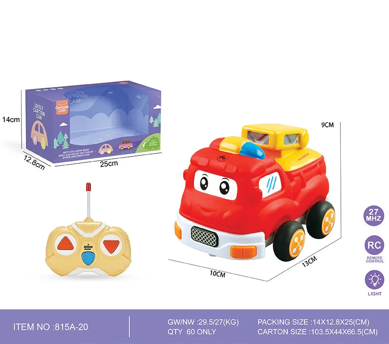 HKM-876051 Remote Control Rubber Animal Car Toy for Kids - Electric 2CH RC Vehicle for Indoor and Outdoor Use