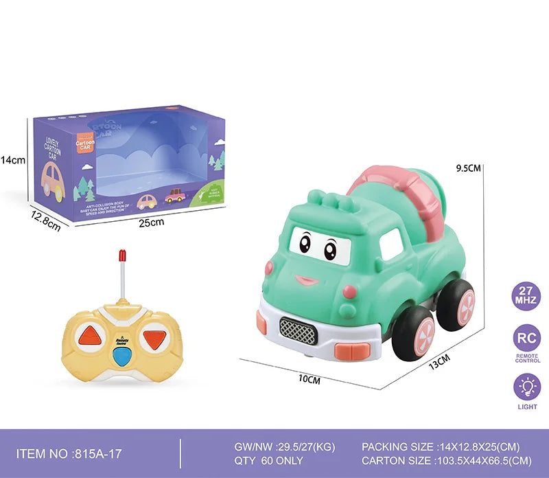 HKM-876051 Remote Control Rubber Animal Car Toy for Kids - Electric 2CH RC Vehicle for Indoor and Outdoor Use