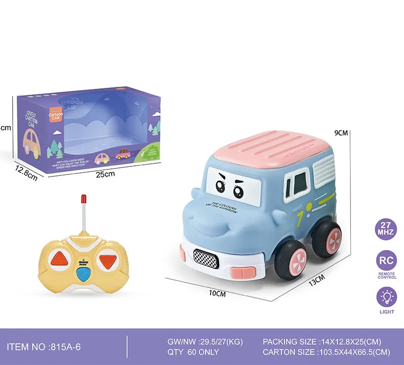 HKM-876051 Remote Control Rubber Animal Car Toy for Kids - Electric 2CH RC Vehicle for Indoor and Outdoor Use