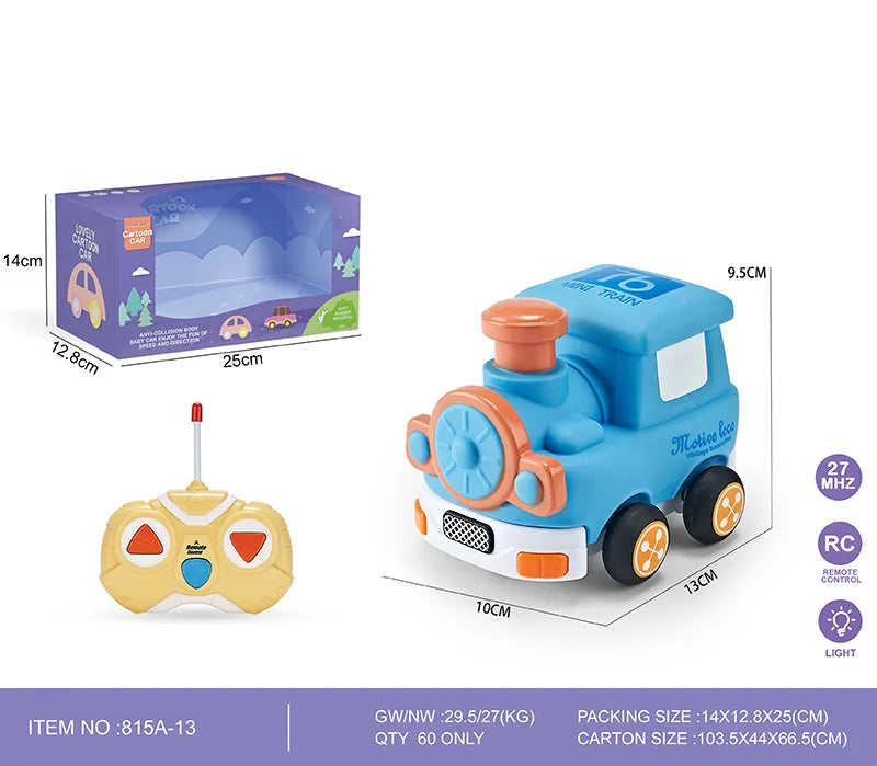 HKM-876051 Remote Control Rubber Animal Car Toy for Kids - Electric 2CH RC Vehicle for Indoor and Outdoor Use