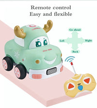 HKM-876051 Remote Control Rubber Animal Car Toy for Kids - Electric 2CH RC Vehicle for Indoor and Outdoor Use