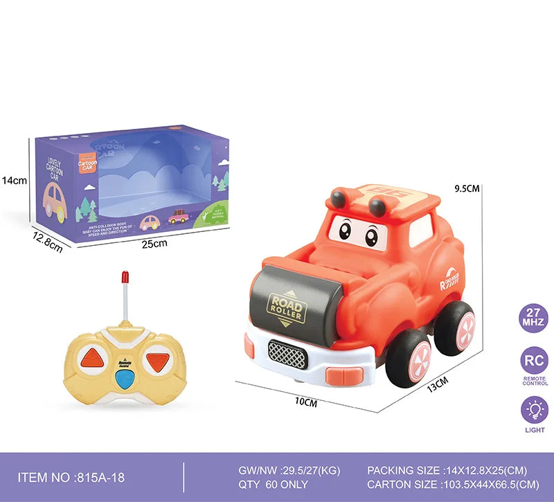 HKM-876051 Remote Control Rubber Animal Car Toy for Kids - Electric 2CH RC Vehicle for Indoor and Outdoor Use