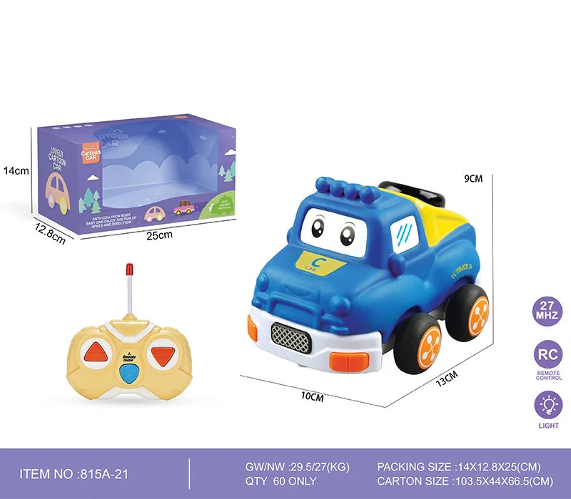 HKM-876051 Remote Control Rubber Animal Car Toy for Kids - Electric 2CH RC Vehicle for Indoor and Outdoor Use