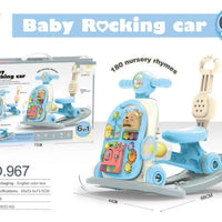 HKM-876307 6-in-1 Multifunctional Baby Rocking Car and Learning Walker for Toddlers