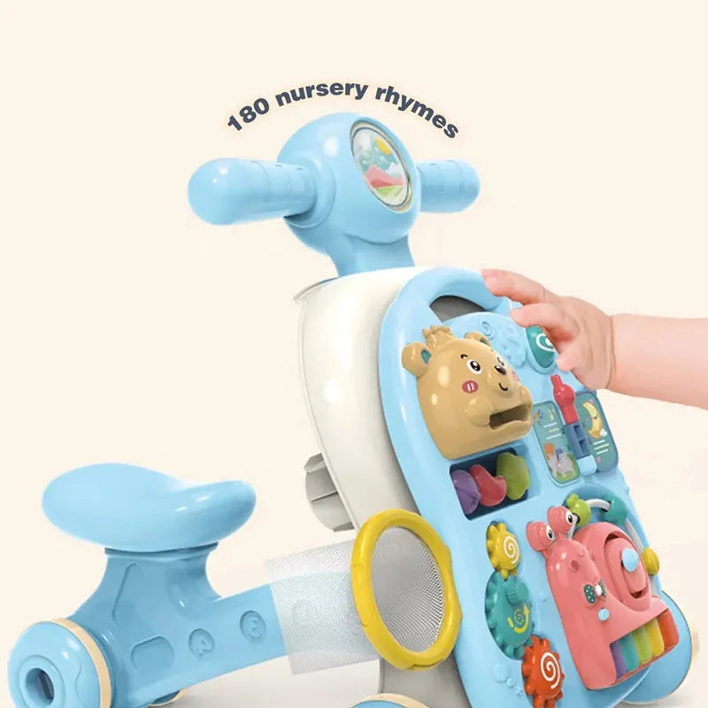 HKM-876307 6-in-1 Multifunctional Baby Rocking Car and Learning Walker for Toddlers