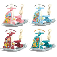 HKM-876307 6-in-1 Multifunctional Baby Rocking Car and Learning Walker for Toddlers