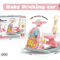 HKM-876307 6-in-1 Multifunctional Baby Rocking Car and Learning Walker for Toddlers