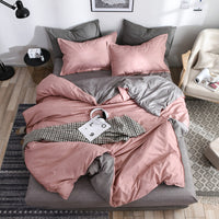 HKM-876307 Korean Cotton Four-Piece Bedding Set for Dormitory and Student Bedrooms