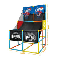 HKM-876435 Foldable Indoor Basketball Arcade Game for Two Players, Fun Activity for Kids