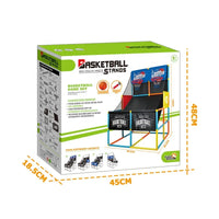 HKM-876435 Foldable Indoor Basketball Arcade Game for Two Players, Fun Activity for Kids