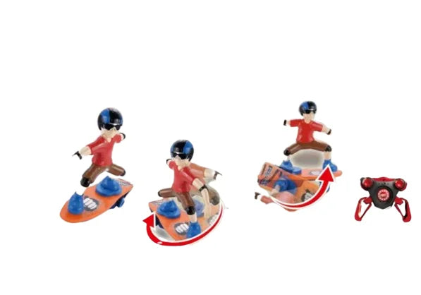 HKM-876627 1/14 Scale 2.4G Wireless Remote Control Stunt Skateboard Car with 360 Degree Rotation for Indoor and Outdoor Fun
