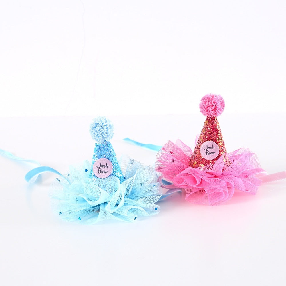 HKM-876627 Cat Party Suit Set with Hat, Bow Tie, and Bracelet - Available in Pink and Blue