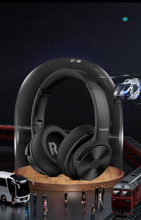 HKM-876691 Wireless Bluetooth Headset with Active Noise Cancellation and Subwoofer, Dual Purpose Connectivity