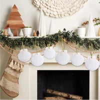 HKM-876755 Natural White Scallop Seashells for Crafting Christmas Ornaments - 24 Pieces, 2-3 Inch Hanging Decorations