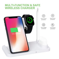 HKM-876819 Four-in-One Wireless Charger with 10W Fast Charging, 170mm Size, Ideal for Multiple Devices