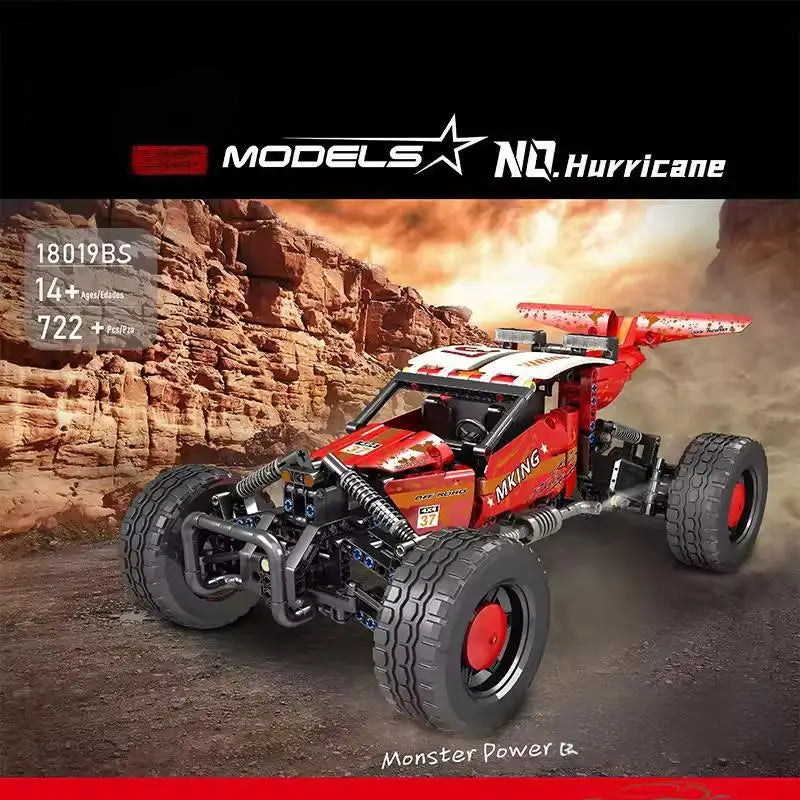 KTX-876883 Hurricane Climbing Car Building Block Model Kit for Kids Aged 8+ - 722 Pieces, Electric Power Version