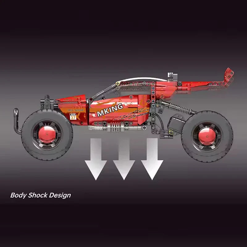 KTX-876883 Hurricane Climbing Car Building Block Model Kit for Kids Aged 8+ - 722 Pieces, Electric Power Version