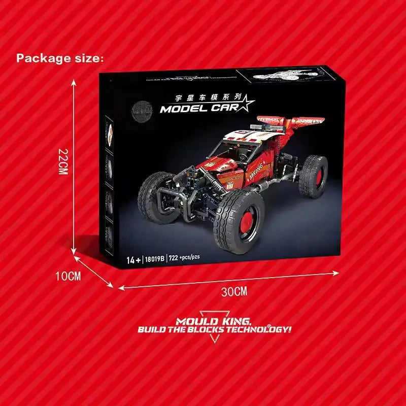 KTX-876883 Hurricane Climbing Car Building Block Model Kit for Kids Aged 8+ - 722 Pieces, Electric Power Version