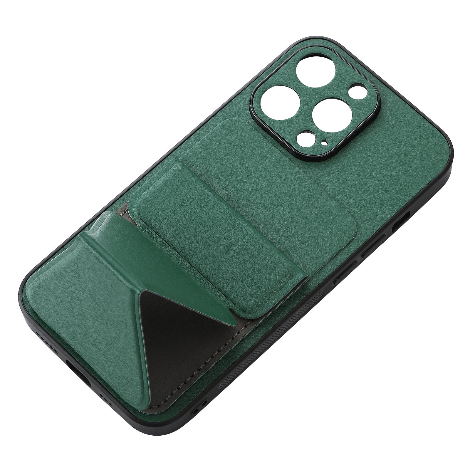 HKM-876883 Versatile Phone Case with Card Holder for Apple Models - Simple Design in Multiple Colors