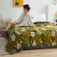 HKM-876947 Five-Layer Cotton Gauze Blanket - Modern Lightweight Bed Throw