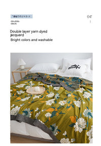 HKM-876947 Five-Layer Cotton Gauze Blanket - Modern Lightweight Bed Throw