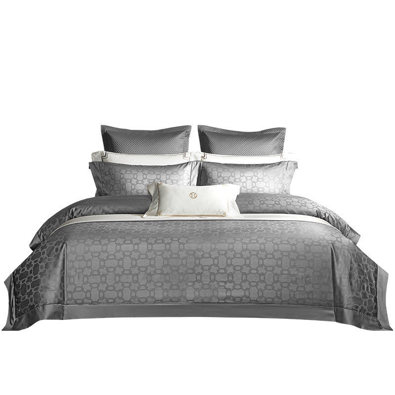 HKM-876947 Four-Piece Duvet Cover Set for 1.8m Beds - Durable Reactive Print and Dye Finish