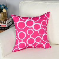 HKM-877011 Geometric Short Plush Pillowcase Cushion Cover in Cotton-Linen Blend
