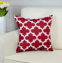 HKM-877011 Geometric Short Plush Pillowcase Cushion Cover in Cotton-Linen Blend