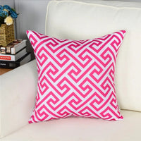 HKM-877011 Geometric Short Plush Pillowcase Cushion Cover in Cotton-Linen Blend