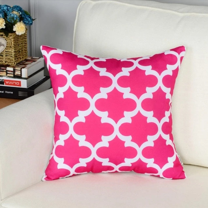 HKM-877011 Geometric Short Plush Pillowcase Cushion Cover in Cotton-Linen Blend