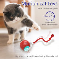 HKM-877075 Interactive Motion-Activated Cat Toy with Chirping Sounds for Exciting Playtime on Carpet