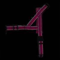 HKM-877139 Adjustable Nylon Dog Chest Harness with Traction Rope - Scalable in Blue, Black, Pink, and Rose Red