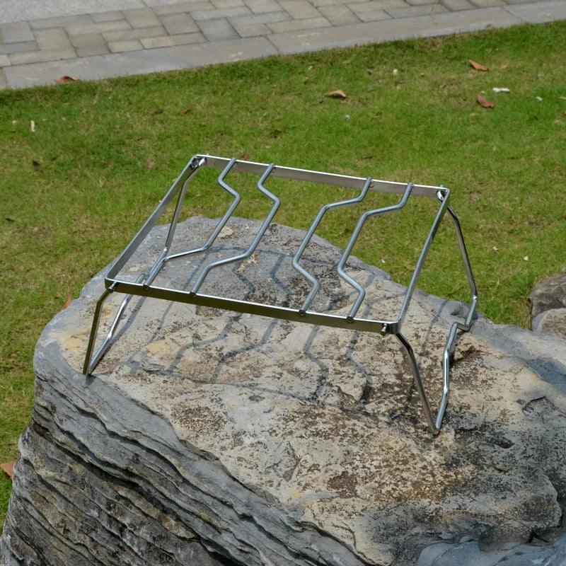 KTX-877139 Portable Folding BBQ Grill Rack for Outdoor Cooking, Compact and Lightweight with Durable Galvanized Steel Construction