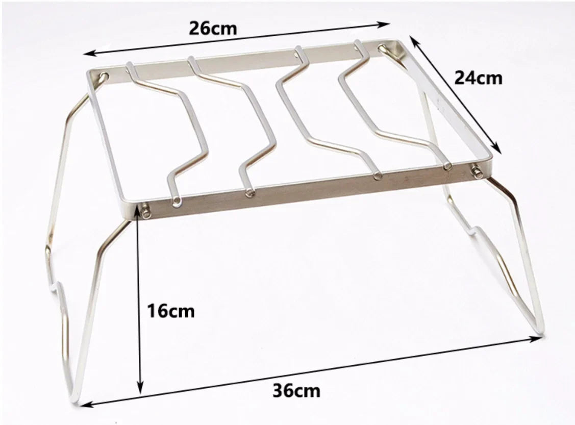 KTX-877139 Portable Folding BBQ Grill Rack for Outdoor Cooking, Compact and Lightweight with Durable Galvanized Steel Construction