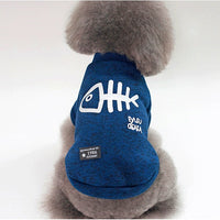 HKM-877203 Fishbone Pattern Casual Sweater for Small Dogs in Green, Gray, and Blue
