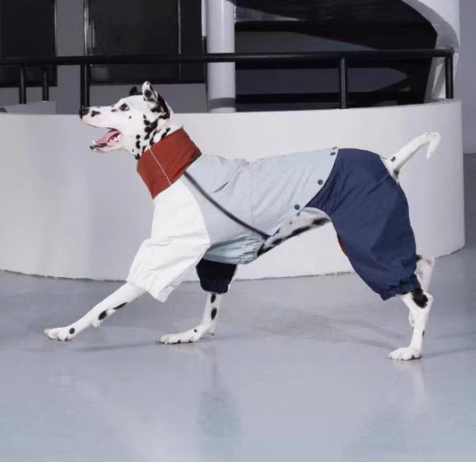 HKM-877267 Comfortable Medium-Sized Dog Outdoor Anti-Dirty Shell Jacket in Blue