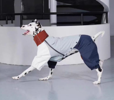HKM-877267 Comfortable Medium-Sized Dog Outdoor Anti-Dirty Shell Jacket in Blue