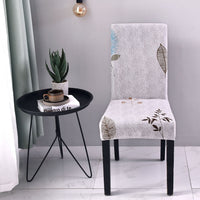HKM-877331 Elastic Flower Dining Chair Cover in Polyester for Living Room and Events