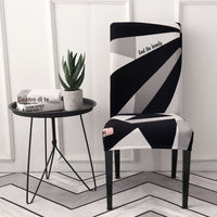 HKM-877331 Elastic Flower Dining Chair Cover in Polyester for Living Room and Events