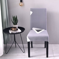 HKM-877331 Elastic Flower Dining Chair Cover in Polyester for Living Room and Events
