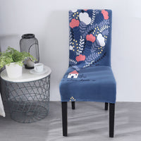 HKM-877331 Elastic Flower Dining Chair Cover in Polyester for Living Room and Events