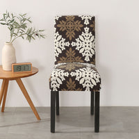HKM-877331 Elastic Flower Dining Chair Cover in Polyester for Living Room and Events