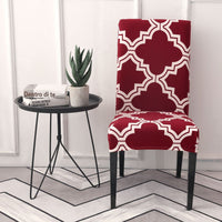 HKM-877331 Elastic Flower Dining Chair Cover in Polyester for Living Room and Events