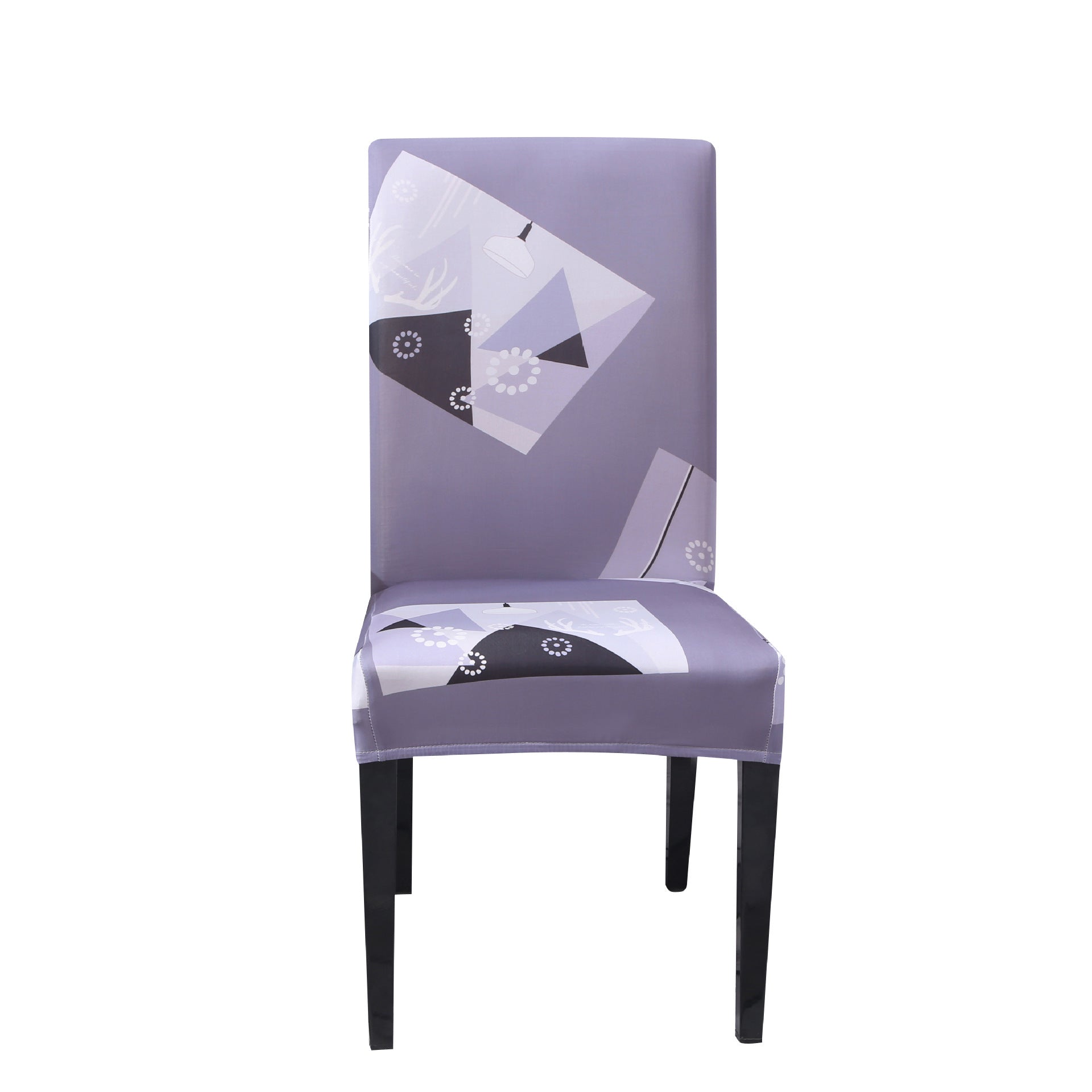 HKM-877331 Elastic Flower Dining Chair Cover in Polyester for Living Room and Events